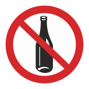 Знак безопасности «Вход со спиртными напитками запрещен»