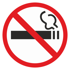 Знак безопасности светоотражающий «Не курить» (ГОСТ)