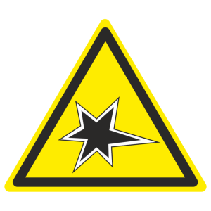 Знак безопасности светоотражающий W-37 «Осторожно. Газоопасные работы»